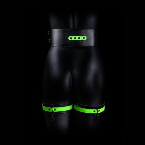 Набор для бондажа Thigh Cuffs with Belt and Handcuffs - размер S-M