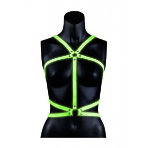 Портупея Body Harness с неоновым эффектом - размер S-M