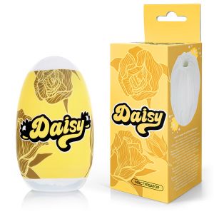 Белый нереалистичный мастурбатор в форме бутона цветка Daisy