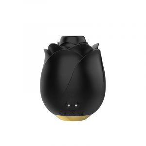 Черный клиторальный стимулятор Black Rose Silicone Clitoral Suction