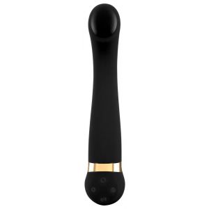 Черный вибромассажер с температурными режимами Hot n Cold - 21,6 см.