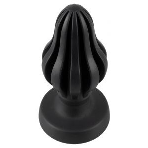 Черная анальная пробка Super Soft Butt Plug - 11,1 см.