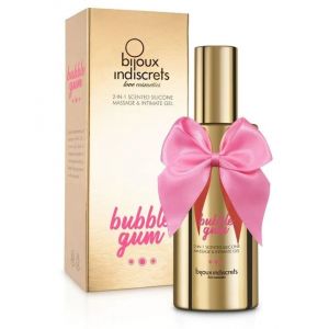 Гель с ароматом жвачки Bubblegum 2-in-1 Scented Silicone Massage And Intimate Gel - 100 мл.