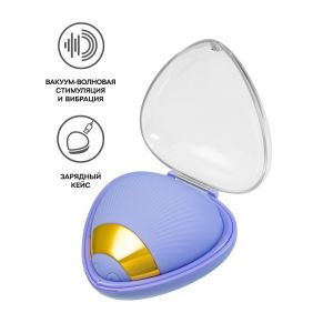 Сиреневый вибратор Crasatell с вакуум-волновой стимуляцией