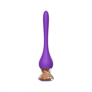Фиолетовый вибромассажер Nipple Vibrator - 14,5 см.