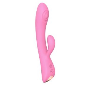 Розовый вибратор-кролик Bunny & Clyde - 22,5 см.