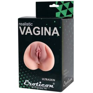 Двойной мастурбатор-вагина и анус Realistic 3D