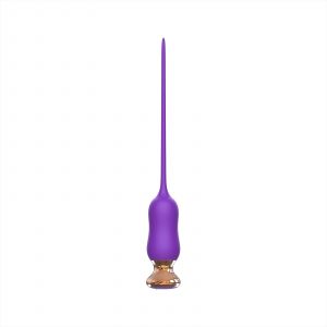 Фиолетовый тонкий стимулятор Nipple Vibrator - 23 см.