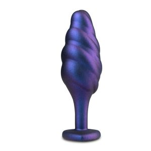Фиолетовая анальная пробка с кристаллом-сердцем Matrix Bumped Bling Plug - 11,4 см.