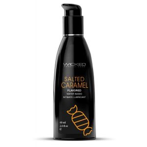Лубрикант с ароматом соленой карамели Wicked Aqua Salted Caramel - 60 мл.