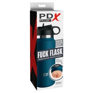 Мастурбатор-вагина в синей колбе F*ck Flask