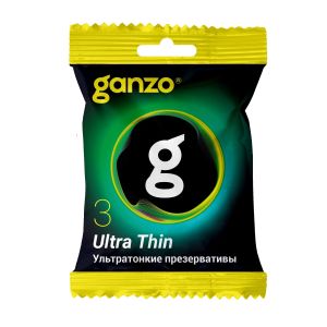 Ультратонкие презервативы Ganzo Ultra thin в мягкой упаковке - 3 шт.