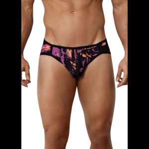 Черные принтованные трусы-джоки Natura Jockstrap