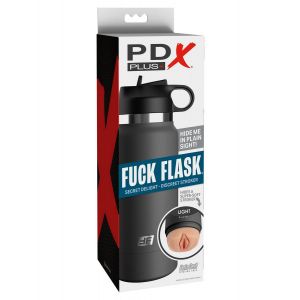 Серый мастурбатор в виде бутылки F*ck Flask