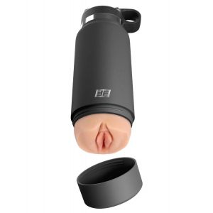 Серый мастурбатор в виде бутылки F*ck Flask