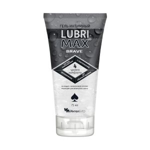 Водно-силиконовый интимный гель-смазка Lubrimax Brave - 75 мл.