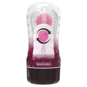 Прозрачный текстурированный мастурбатор Vacuum Cup Masturbator Black Hole
