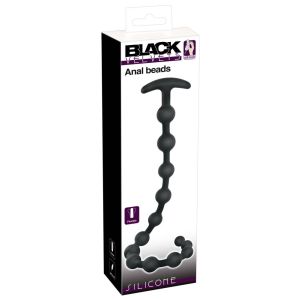 Черные анальные бусы Anal beads - 50 см.