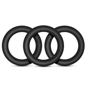 Набор из 3 черных эрекционных колец Black Small Penis Rings