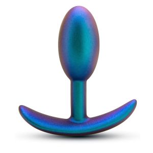 Синяя анальная пробка со смещенным центром тяжести The Nebula Plug - 9 см.