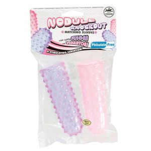 Набор из 2 пупырчатых насадок на пальцы FINGER SLEEVES PURPLE/PINK