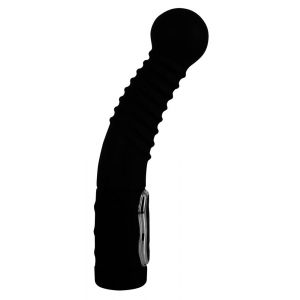 Чёрный стимулятор простаты с ротацией Prostate Twister - 20 см.