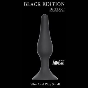 Чёрная малая анальная пробка Slim Anal Plug Small - 10,5 см.