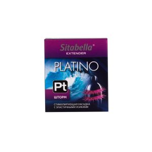 Стимулирующая насадка со спиралью из усиков Platino  Шторм 