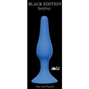 Синяя анальная пробка Slim Anal Plug XL - 15,5 см.