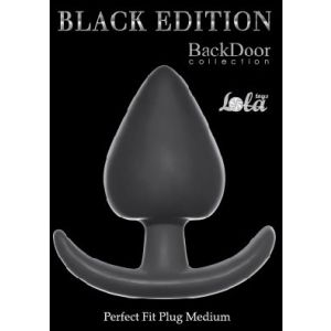 Чёрная анальная пробка Perfect Fit Plug Medium - 9 см.