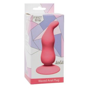 Розовая анальная пробка Waved Anal Plug Pink - 11 см.