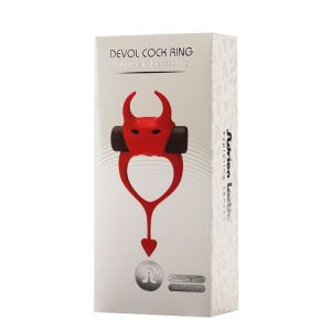 Красное эрекционное кольцо в форме дьяволенка DEVOL COCKRING 