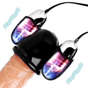 Черная стимулирующая насадка для головки полового члена Multi Speed Vibrating Penis Head Teaser