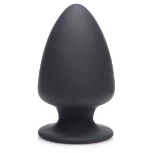 Черная мягкая анальная пробка Squeezable Small Anal Plug - 9 см.