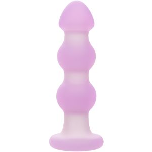 Сиреневая анальная пробка-ёлочка Beaded Probe - 10,7 см.