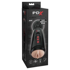 Мастурбатор-вагина с вибрацией Dirty Talk Starter Stroker