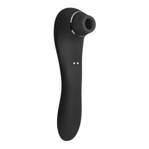 Черный стимулятор Smoooch Clitoral Suction & Vibration - 18,6 см.