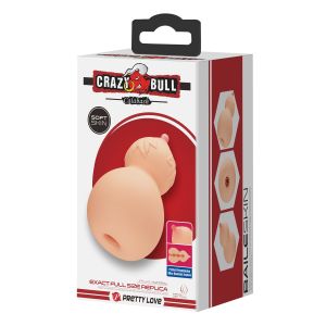 Телесный мастурбатор с соском Calabash