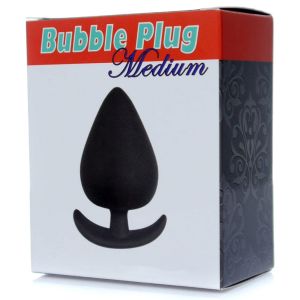 Черная анальная втулка Bubble - 8,5 см.