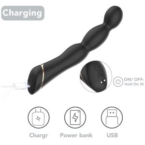 Черный вибратор для G-точки Laband - 21 см.