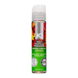 Лубрикант на водной основе с ароматом тропических фруктов JO Flavored Tropical Passion - 30 мл.