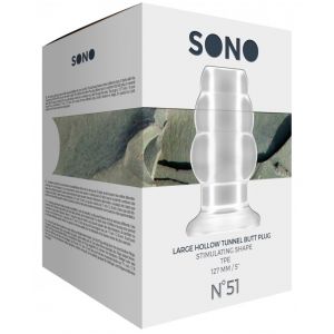 Прозрачная анальная пробка с тоннелем №51 Large Hollow Tunnel Butt Plug 5 Inch - 12,7 см.