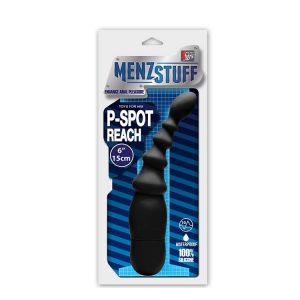 Чёрный вибромассажёр простаты MENZSTUFF P-SPOT REACH VIBE 