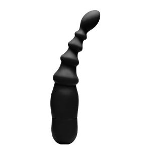 Чёрный вибромассажёр простаты MENZSTUFF P-SPOT REACH VIBE 