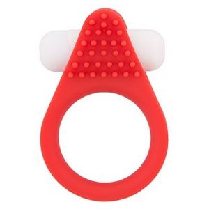 Красное эрекционное кольцо LIT-UP SILICONE STIMU RING 1 RED