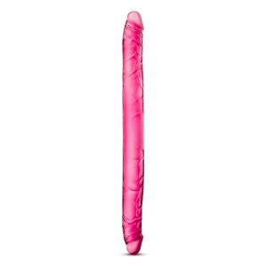 Розовый двусторонний фаллоимитатор B Yours 16  Double Dildo - 40,6 см.