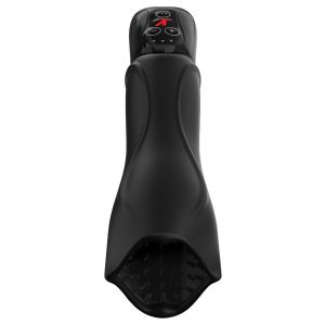 Черный вибромастурбатор-ротатор Vibrating Roto-Teazer