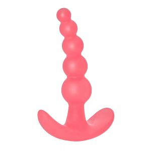 Розовая анальная пробка Bubbles Anal Plug - 11,5 см.