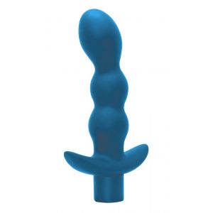Бирюзовый анальный вибромассажёр Naughty - 14,5 см.