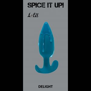 Бирюзовая анальная пробка Delight - 10,5 см.